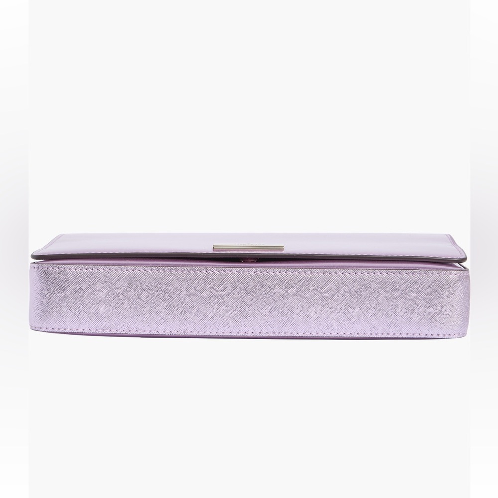 kate spade NWT Kenzie small Metallic Quartz Pink Convertinle Crossbody Clutch - Picture 5 of 16